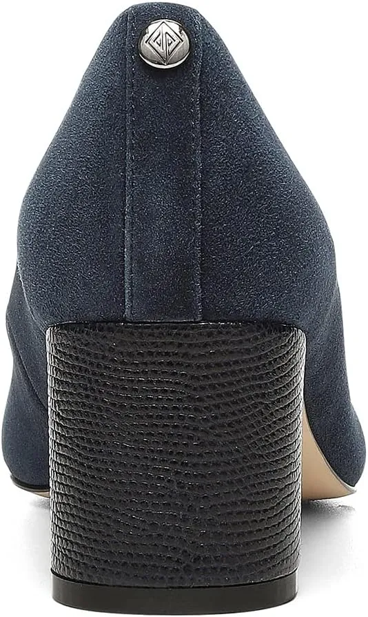 Donald Pliner Women's Stephani High Crepe Fabric ?C 2?? Block, Chunky Heels Dress Shoes, Classic Pump