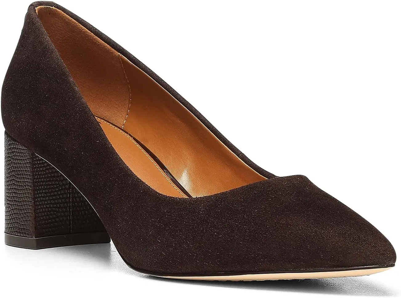 Donald Pliner Women's Stephani High Crepe Fabric ?C 2?? Block, Chunky Heels Dress Shoes, Classic Pump