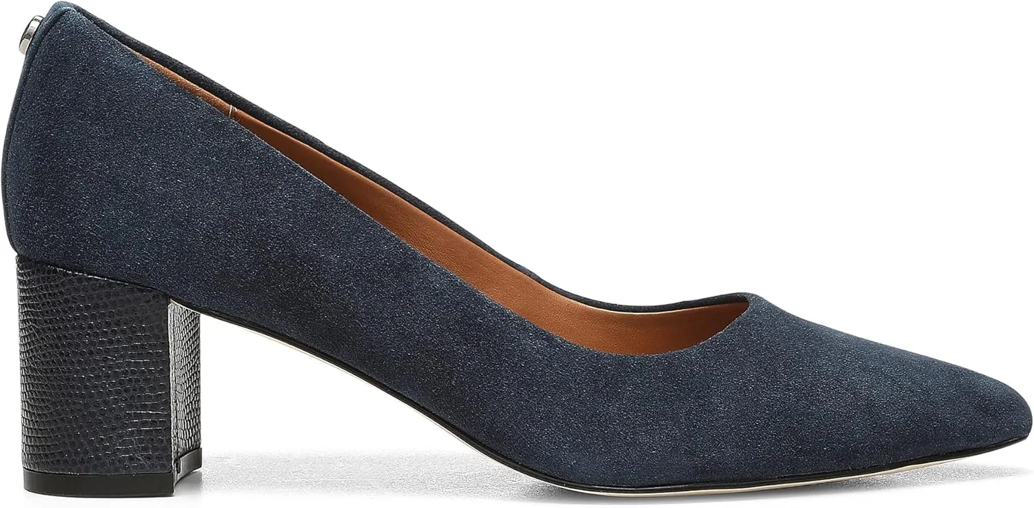 Donald Pliner Women's Stephani High Crepe Fabric ?C 2?? Block, Chunky Heels Dress Shoes, Classic Pump