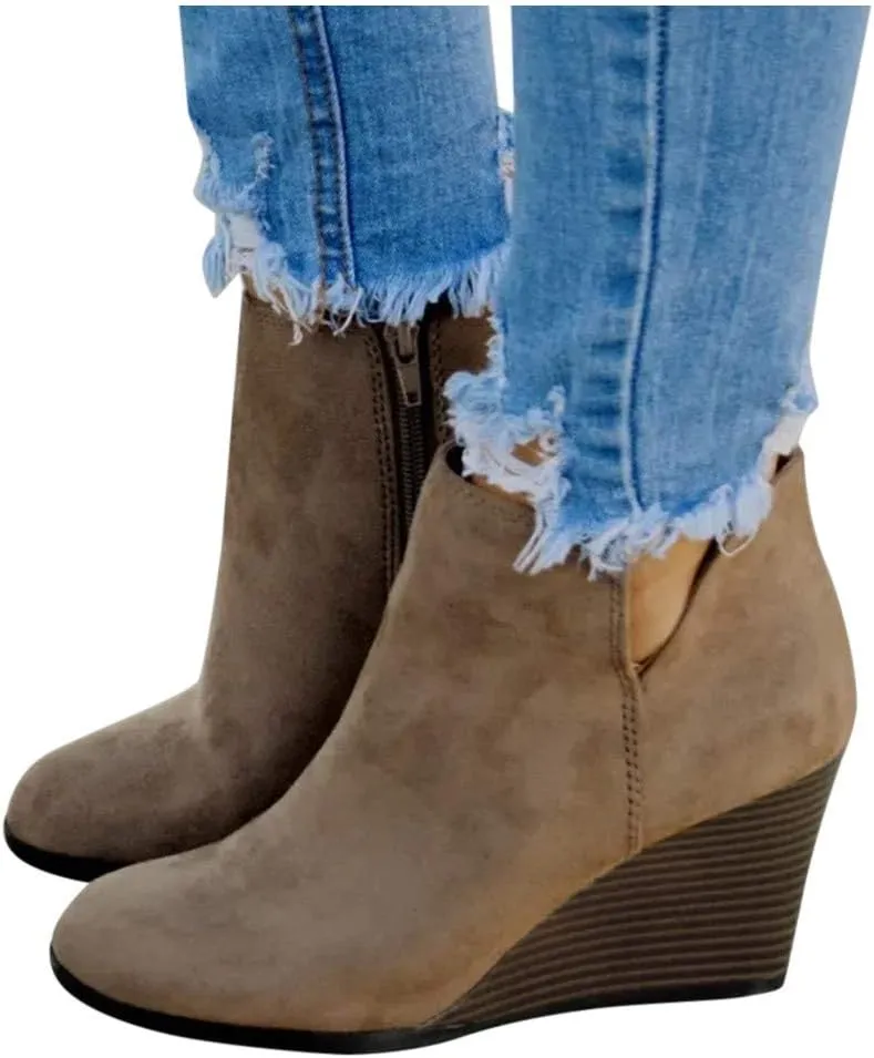 Dress Boots Women Red Ankle Boots Pointed Boots Womens Gray Boots Dressy Leather Ankle Boots for Women Low Heel Women's Ankle Boots Size 11 Wide Width
