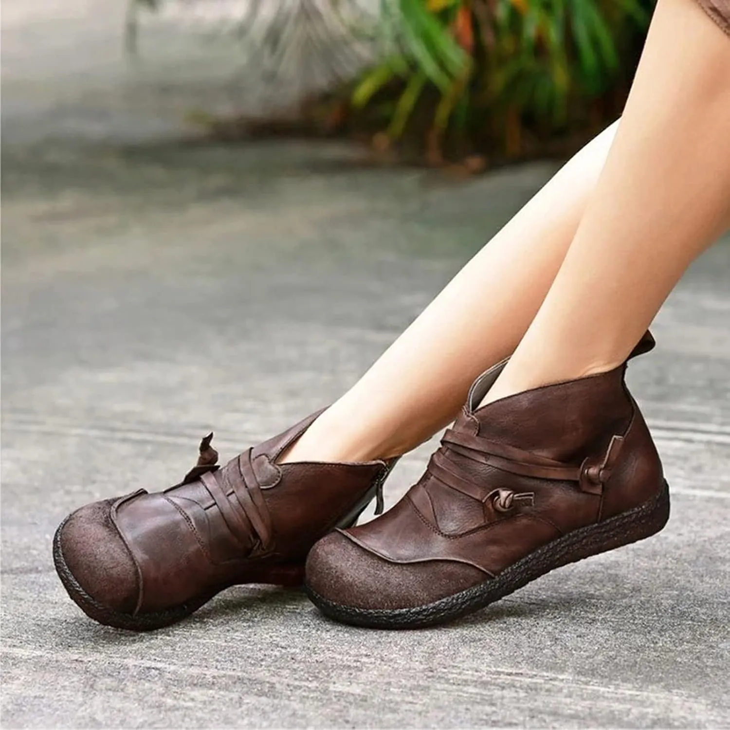 Dress Boots Women Red Ankle Boots Pointed Boots Womens Gray Boots Dressy Leather Ankle Boots for Women Low Heel Women's Ankle Boots Size 11 Wide Width