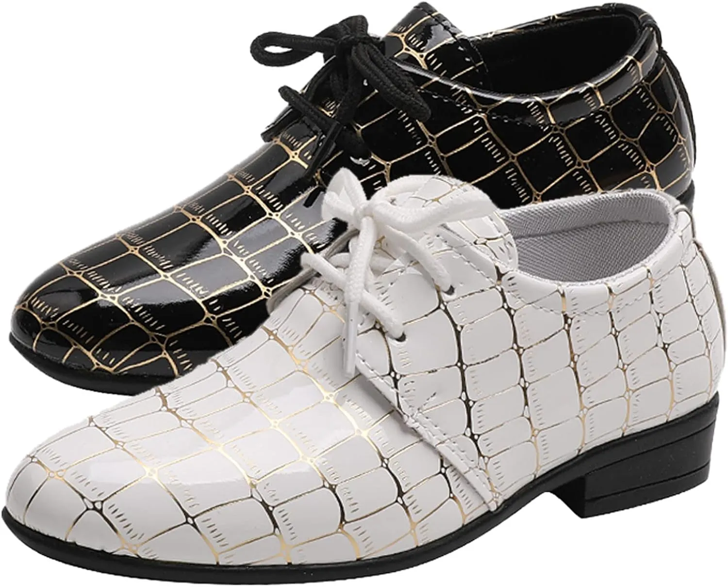 Fashion All Seasons Boys Leather Shoes Pointed Toe Low Heel Leather Grain Comfortable Dress Dance Toddler Girls Shoes