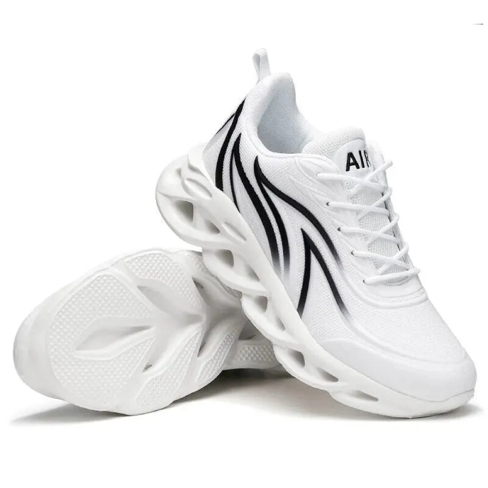 Flame Print Knit Sneakers for Men