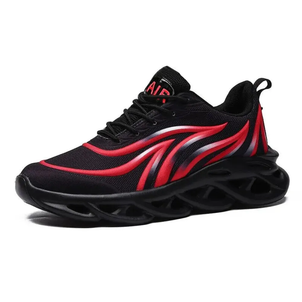 Flame Print Knit Sneakers for Men