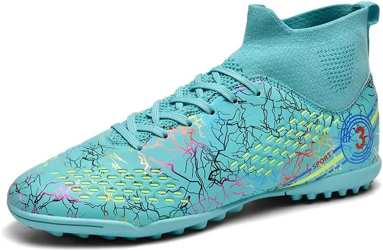 Football shoes high top camouflage broken nail long nail professional non-slip training shoes male and female students youth football shoes