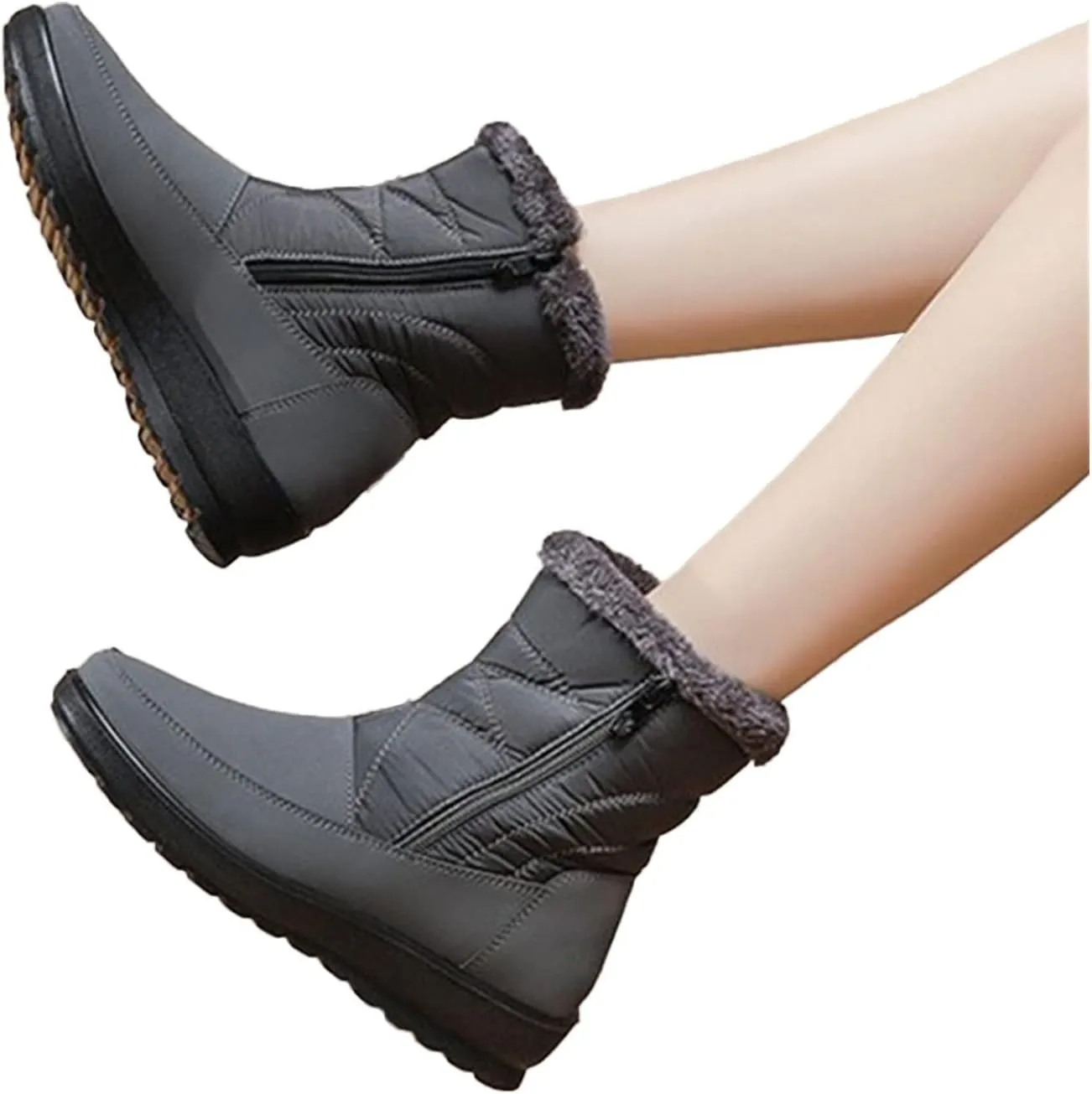 Furry Snow Boots for Women Zapatos Para Invierno Mujer Botas De Invierno Womens Duck Boots Winter Boots for Women Fashion Size 12