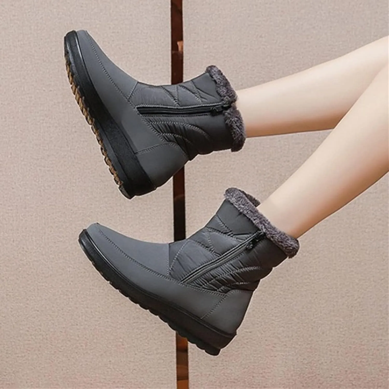 Furry Snow Boots for Women Zapatos Para Invierno Mujer Botas De Invierno Womens Duck Boots Winter Boots for Women Fashion Size 12