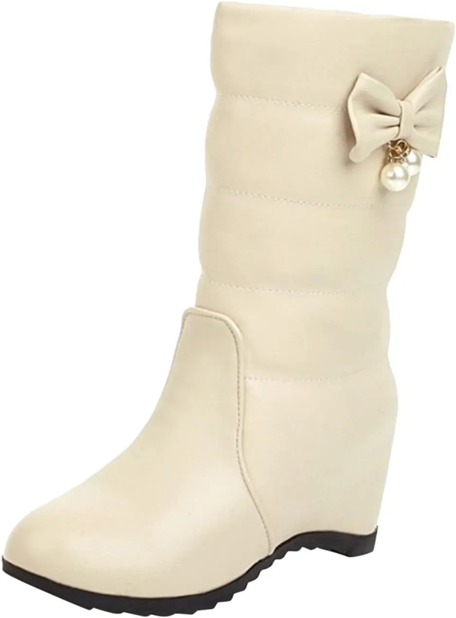 Gibobby Cowgirl Boots Women Retro Booties Cowboy Knee High Boots Chunky Heel Western Winter Tassel Boots 52