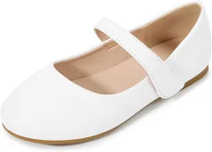 Girls Closed Toe Mary Jane Flat Big Kids School ??niform Dress Low Heel Princess Hook And Loop Dress Shoes