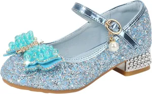 Girls Dress Shoes Adorable ??parkle Mary Jane Flat for Wedding Party Little/Big Kids Buckle Princess Heels