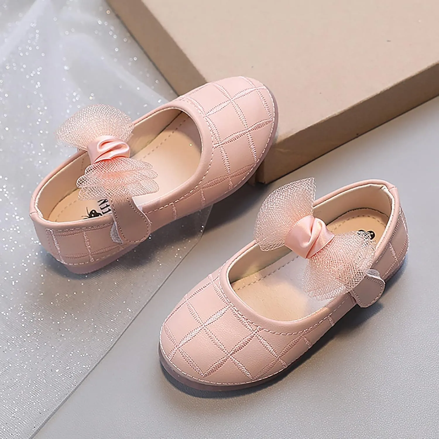 Girls Dress Shoes Wedding Bowknot Girl Shoes Princess Party School Shoes Low Heel for Kids baby girls clothes use