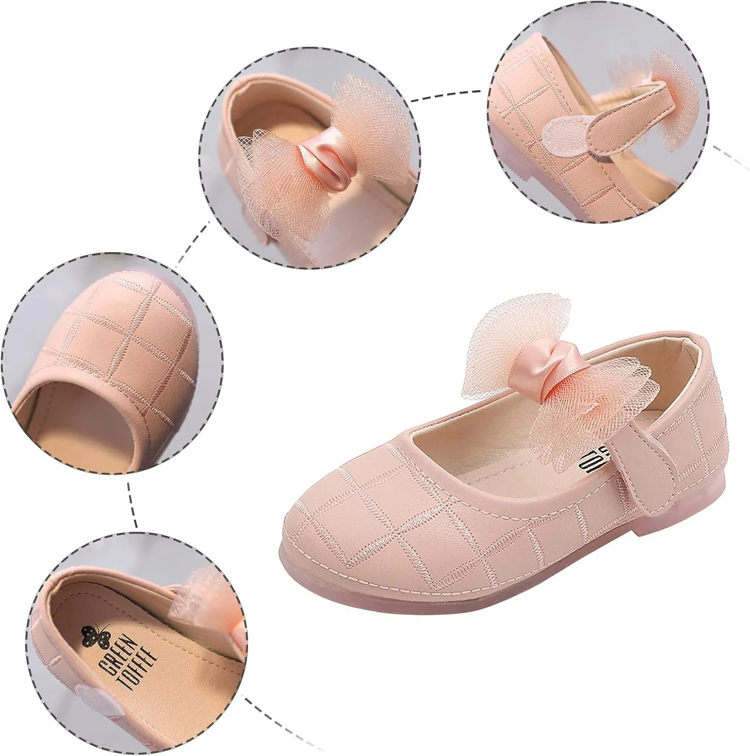 Girls Dress Shoes Wedding Bowknot Girl Shoes Princess Party School Shoes Low Heel for Kids baby girls clothes use