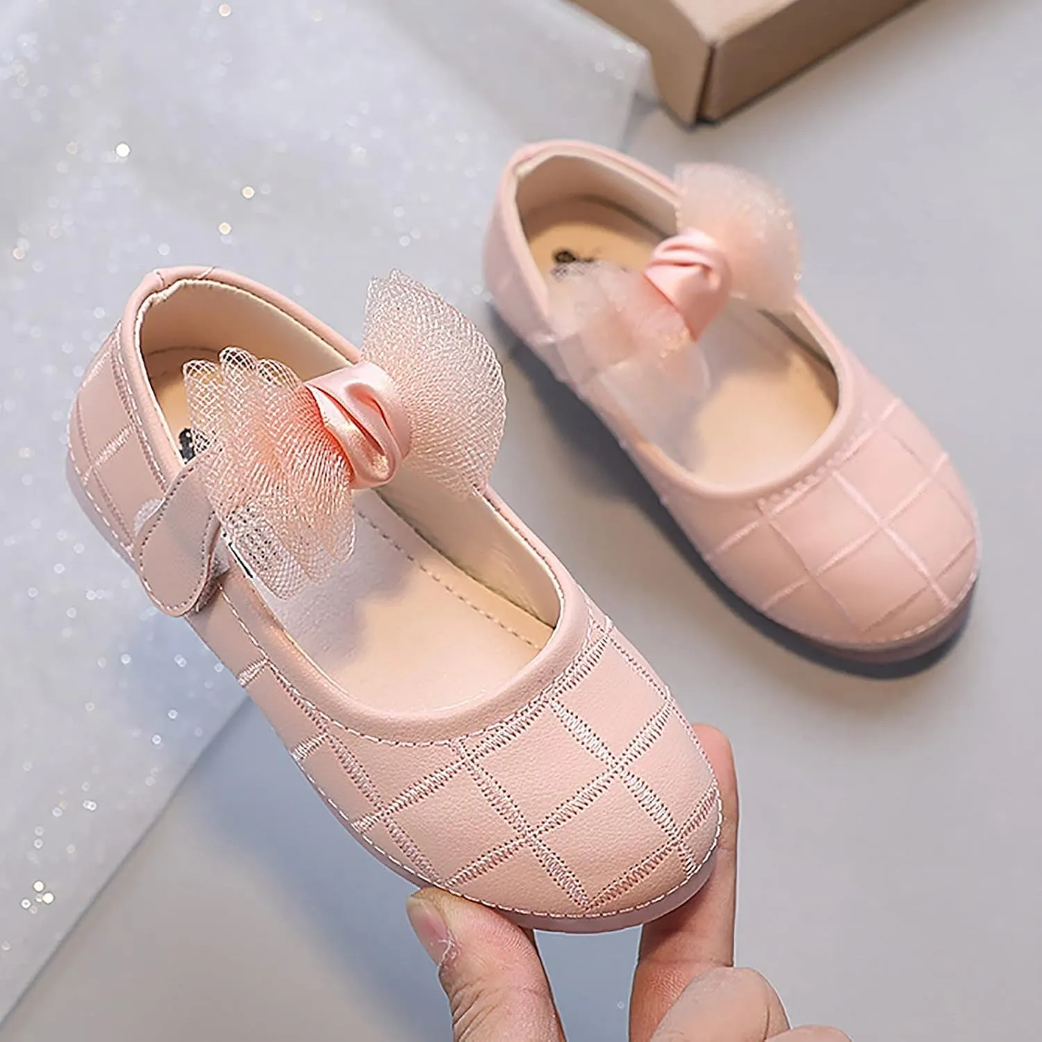 Girls Dress Shoes Wedding Bowknot Girl Shoes Princess Party School Shoes Low Heel for Kids baby girls clothes use