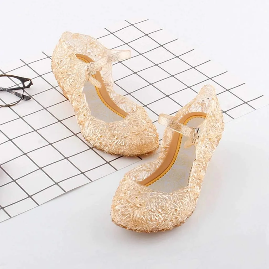 Girls Jelly Sandals Dress Up Mary Jane lats Heels Dance Pary Single Shoes for Kids Toddler Boy Shoes Infant