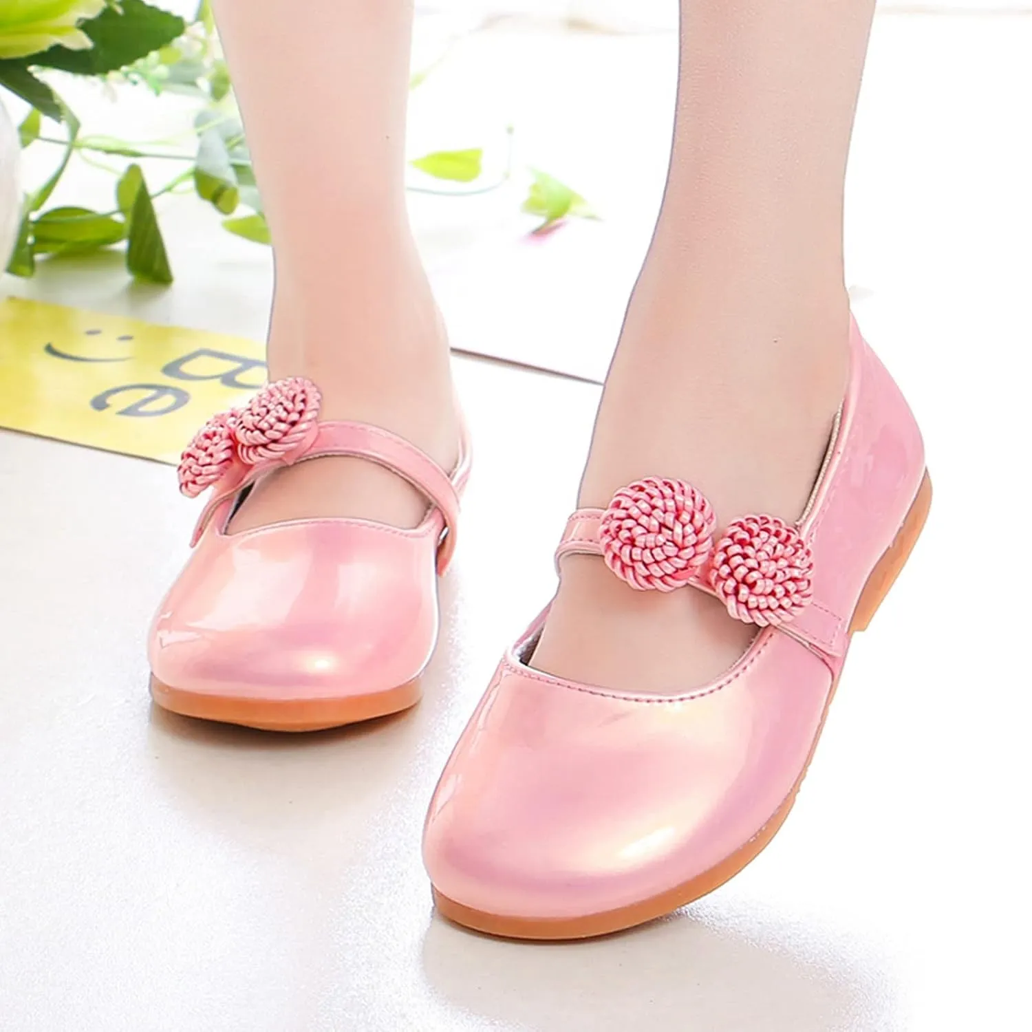 Girl's Mary Jane School niform Shoes Toddler Little Kid Dress Shoes Girl Ballet Flat Flower Girl Toddler Slip Boots
