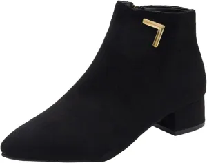 Glitter Ankle Boots White Ankle Boots Water Proof Boots for Women Womens Dress Boot Womens Black Ankle Boots Low Heel White Ankle Boots Low Heel