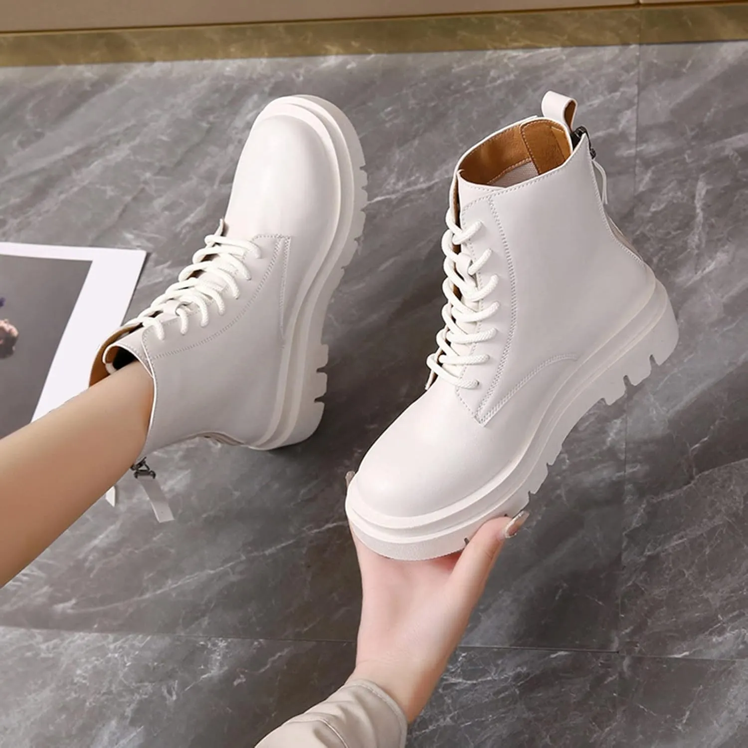 High Heel Ankle Boots for Women Western Booties for Women Orthopedic Boots for Women Winter Women Dressy Wide Width Womens Lace Up Ankle Boots Off White Womens Lace Up Ankle Boots Low Heel