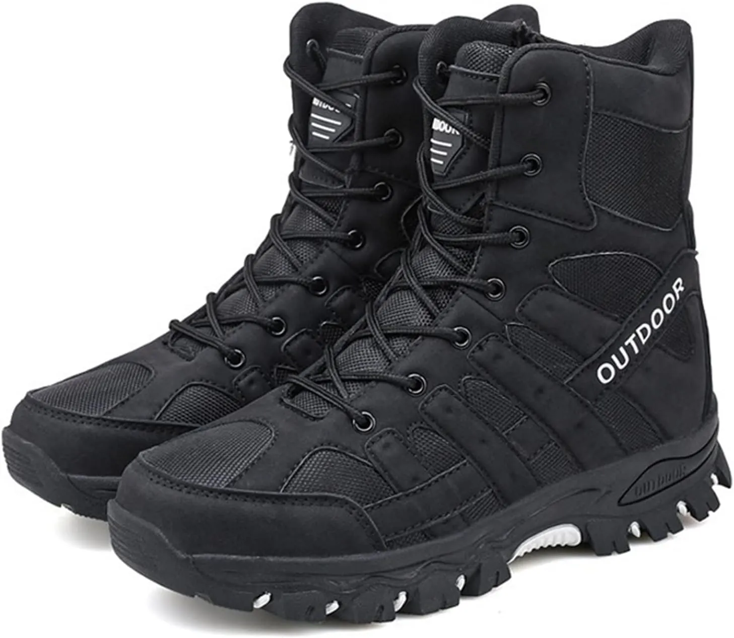High Rise Hiking Boots, Outdoor Hiking Boots Men,High- top Tactical Combat Shose, Breathable and Durable Jungle Desert Tooling Footwear, for Camping,Hunting,Working,Walking