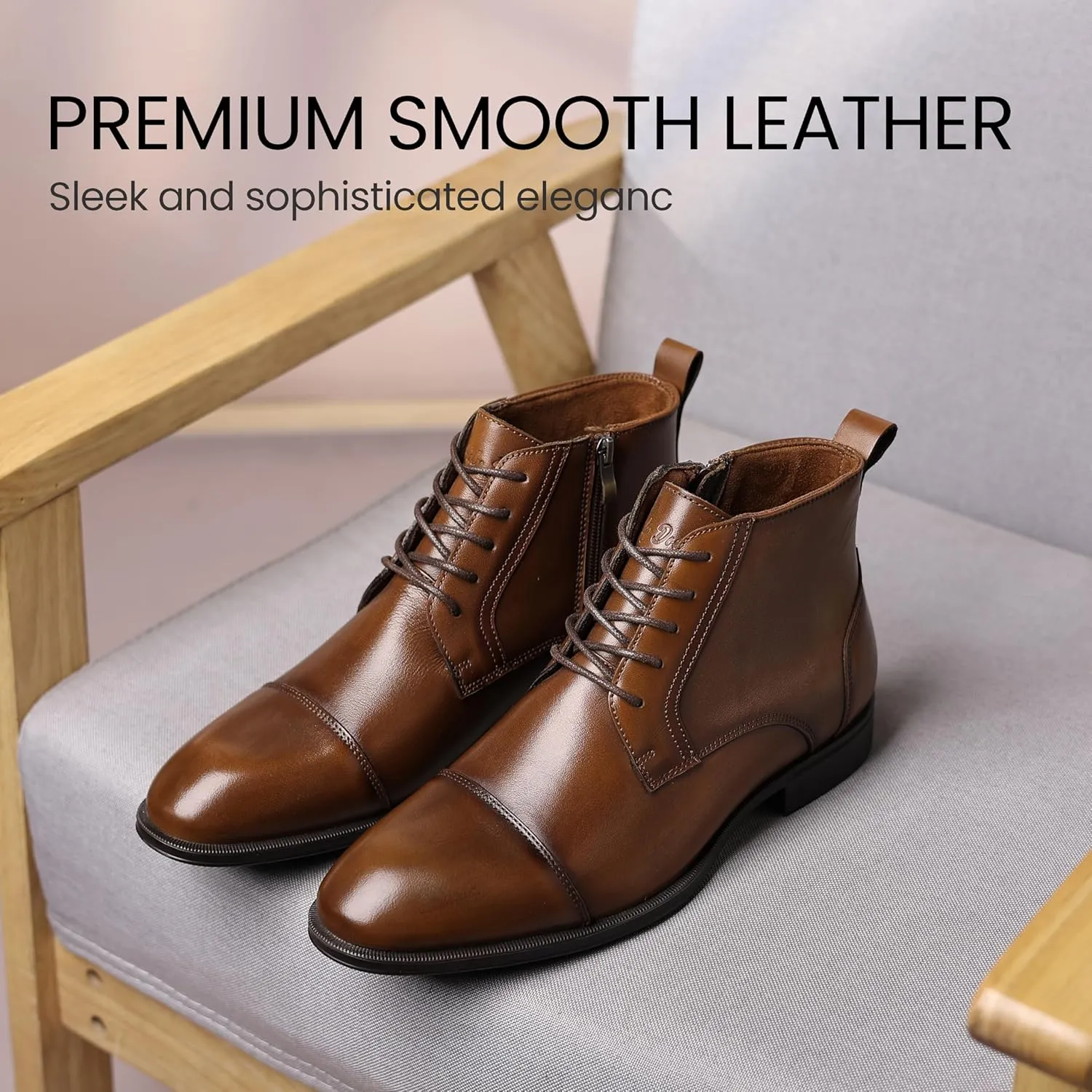 Holy dove Chelsea Boots Men ?C Genuine Leather,Chelsea Boots for Men with Side Zipper, Casual Slip-On Ankle Boots, Chukka & Oxford Style Dress Boots
