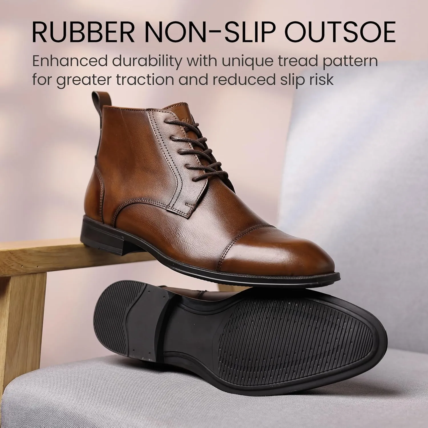 Holy dove Chelsea Boots Men ?C Genuine Leather,Chelsea Boots for Men with Side Zipper, Casual Slip-On Ankle Boots, Chukka & Oxford Style Dress Boots