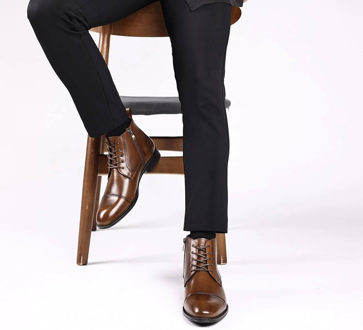 Holy dove Chelsea Boots Men ?C Genuine Leather,Chelsea Boots for Men with Side Zipper, Casual Slip-On Ankle Boots, Chukka & Oxford Style Dress Boots
