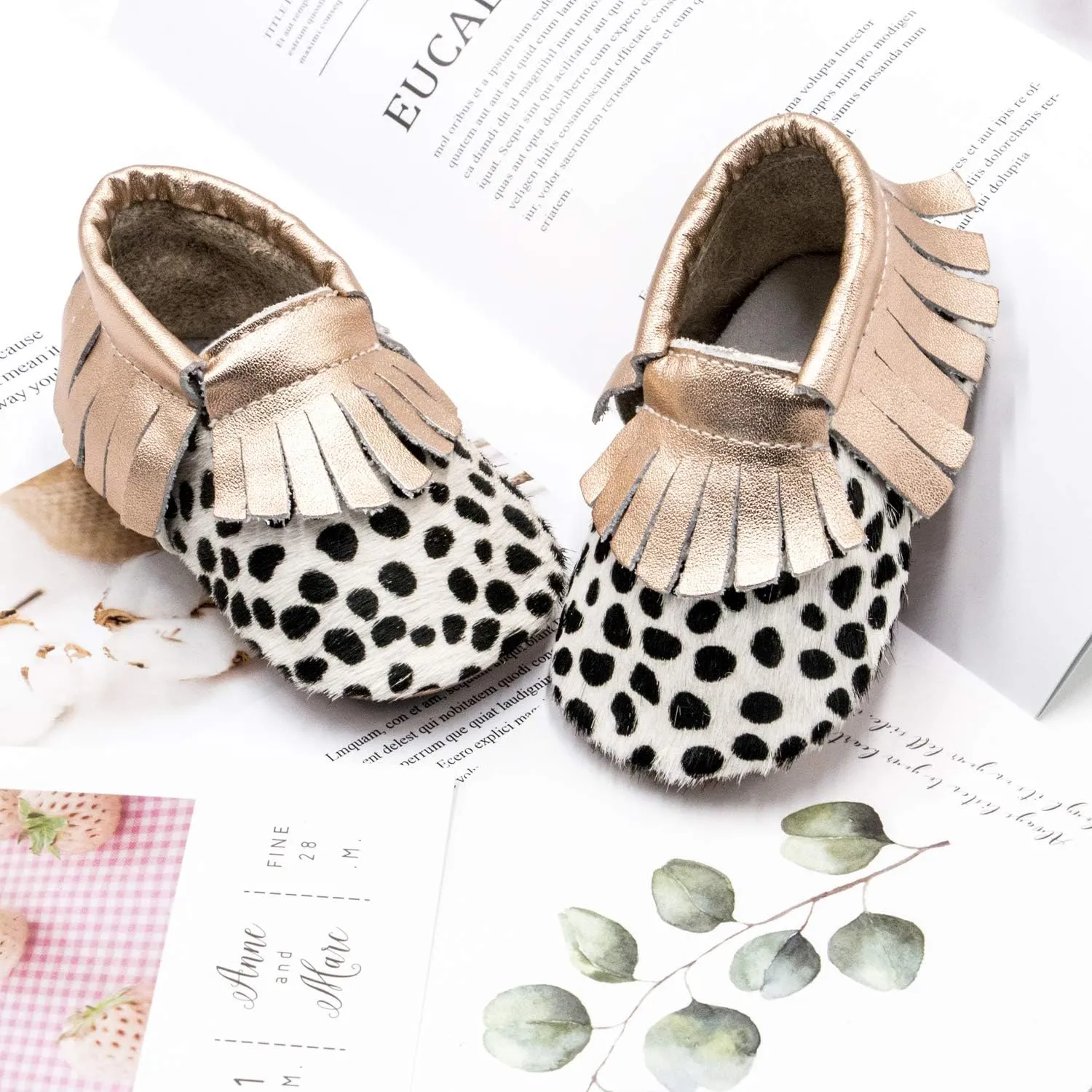 HONGTEYA Leather Baby Moccasins Hard Soled Tassel Crib Toddler Shoes for Boys and Girls??