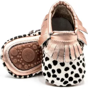 HONGTEYA Leather Baby Moccasins Hard Soled Tassel Crib Toddler Shoes for Boys and Girls??