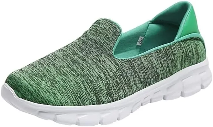 Jakcuz Stretch Fabric Casual Loafer Shoes for Women Non-Slip Lightweight Comfortable Slip on Walking Shoes