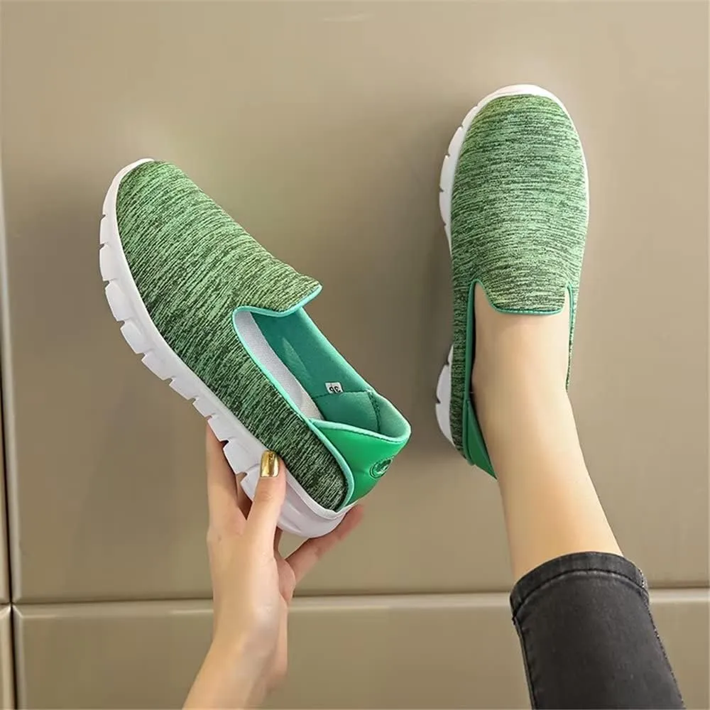 Jakcuz Stretch Fabric Casual Loafer Shoes for Women Non-Slip Lightweight Comfortable Slip on Walking Shoes