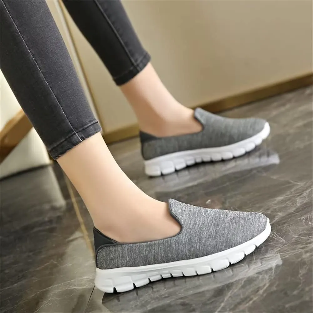 Jakcuz Stretch Fabric Casual Loafer Shoes for Women Non-Slip Lightweight Comfortable Slip on Walking Shoes