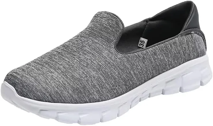 Jakcuz Stretch Fabric Casual Loafer Shoes for Women Non-Slip Lightweight Comfortable Slip on Walking Shoes