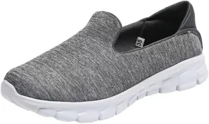 Jakcuz Stretch Fabric Casual Loafer Shoes for Women Non-Slip Lightweight Comfortable Slip on Walking Shoes