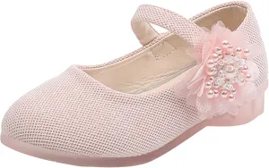 Kids Dress Shoes Girls Mary Jane Shoes Cute Flower Girls Casual Dress Shoes Kids Slip On Slip Shoe Girl Size