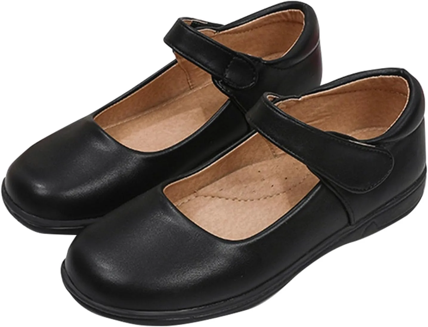Kids Girls' Leather Shoes Spring/Autumn Solid Color Flat Bottomed Low Top Single Shoe Party baby clothes and accessories