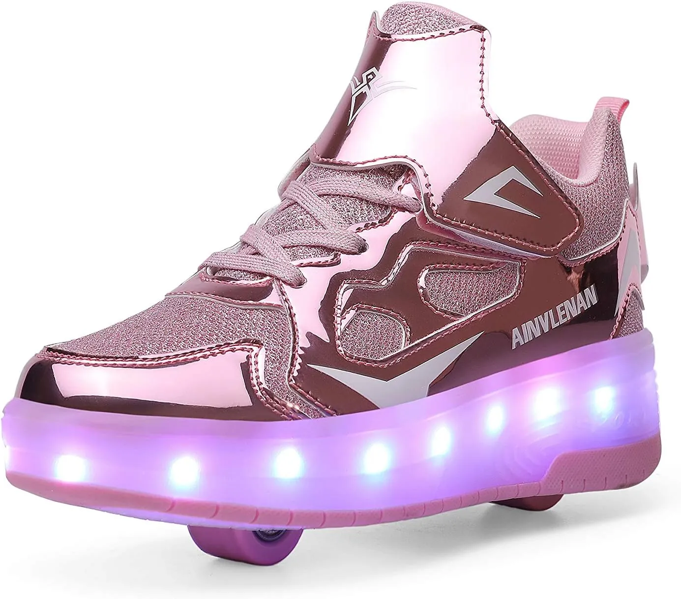 Kids Roller Skate Shoes with Retractable Wheels Rechargeable Led Light Up Sneakers for Christmas Birthday Gifts