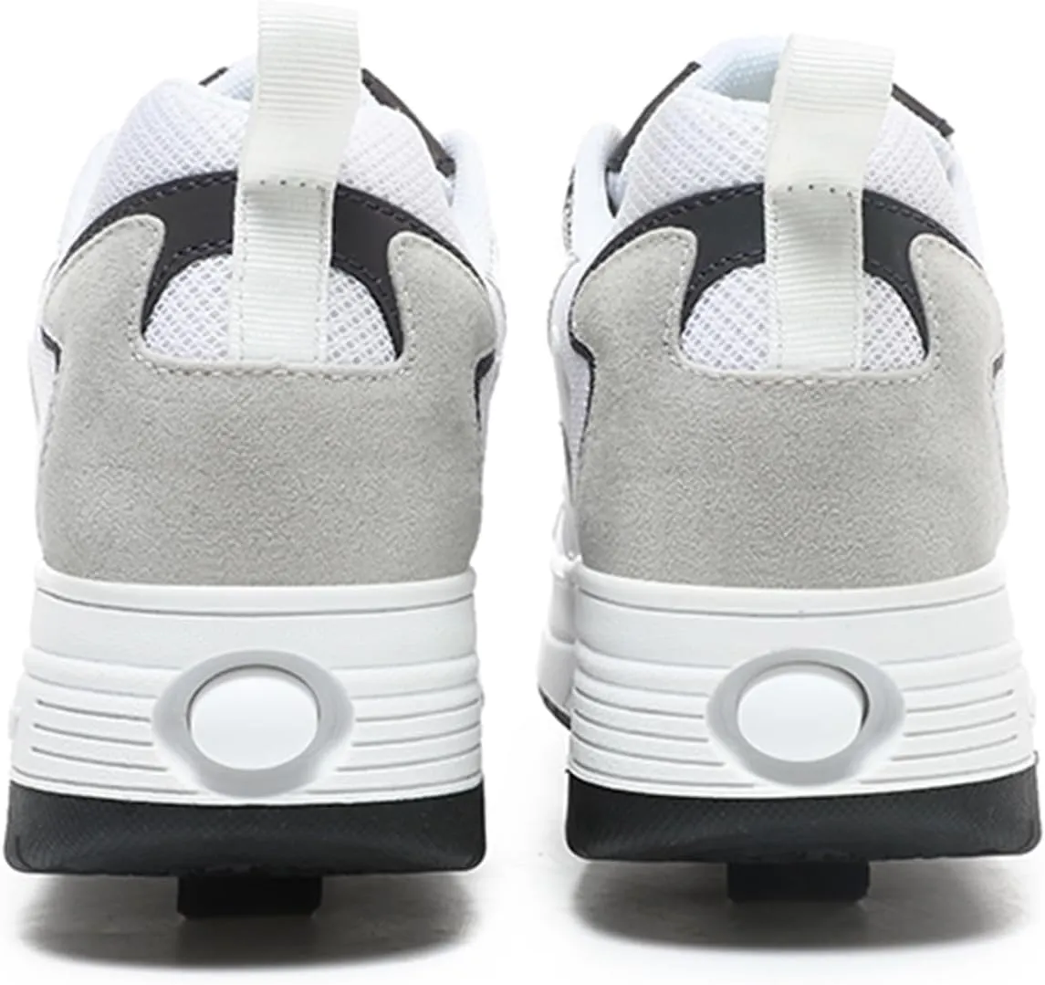 Kids Roller Skate Shoes with Wheels Roller Sneakers for Boys Girls Kids Deformation Wheeled Shoes ?