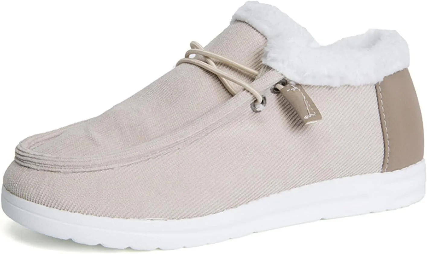 Ladmiple Snow Boots For Women Cute Wide Calf Warm Fur Lined Winter Boots Outdoor Slip On Comfortable Short Ankle Booties