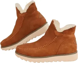 Ladmiple Trending Winter Boots For Women 2024 Snow Boots Warm Fur Lined Anti-Slip Ankle Booties Outdoor Slip On Loafers Shoes