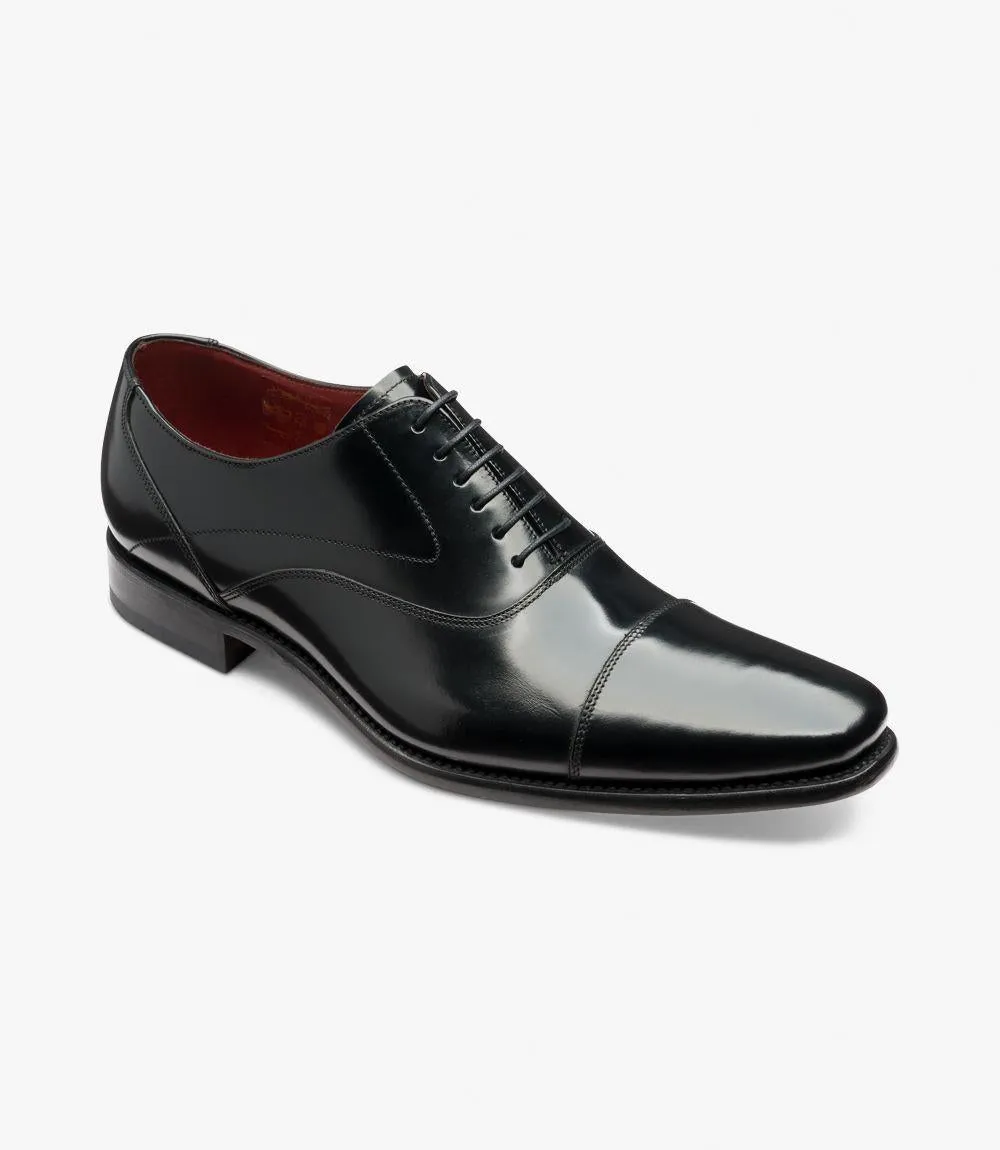 LOAKE SHARP BLACK OXFORD TOE CAP LEATHER SOLE F-MEDIUM