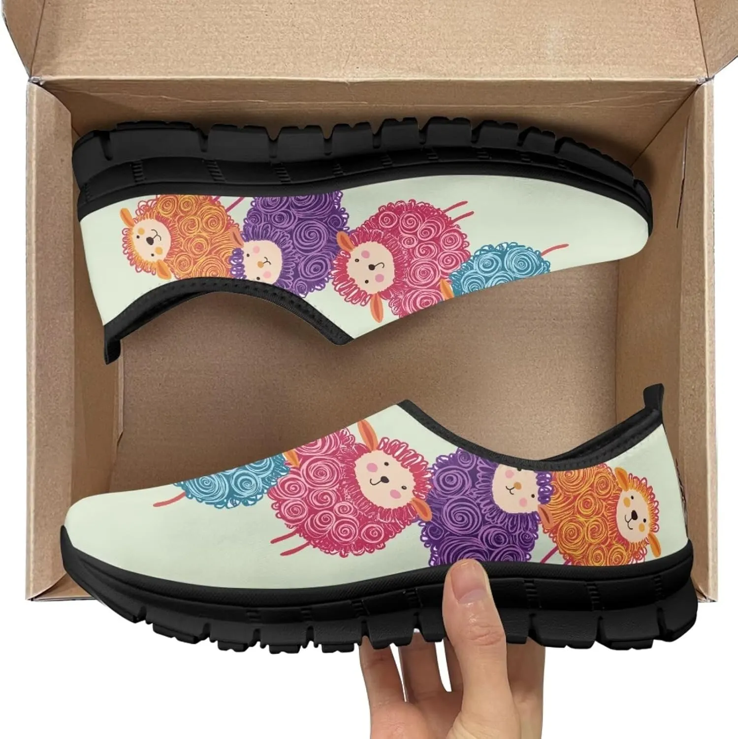 Low-Cut Animals Design Casual Shoes - Women's Walking Shoes, Tennis Shoes, Polyester Fabric Shoes