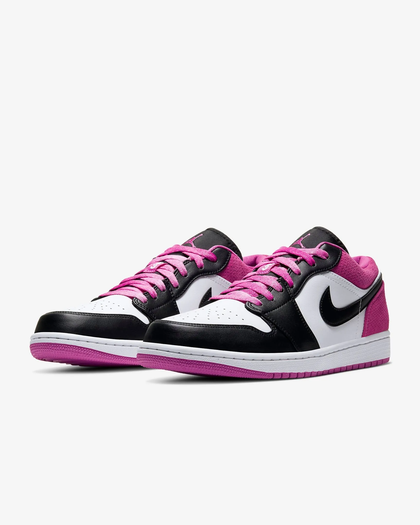 Men's Air Jordan 1 Low SE (Black/Active Fuchsia/White)(CK3022-005)