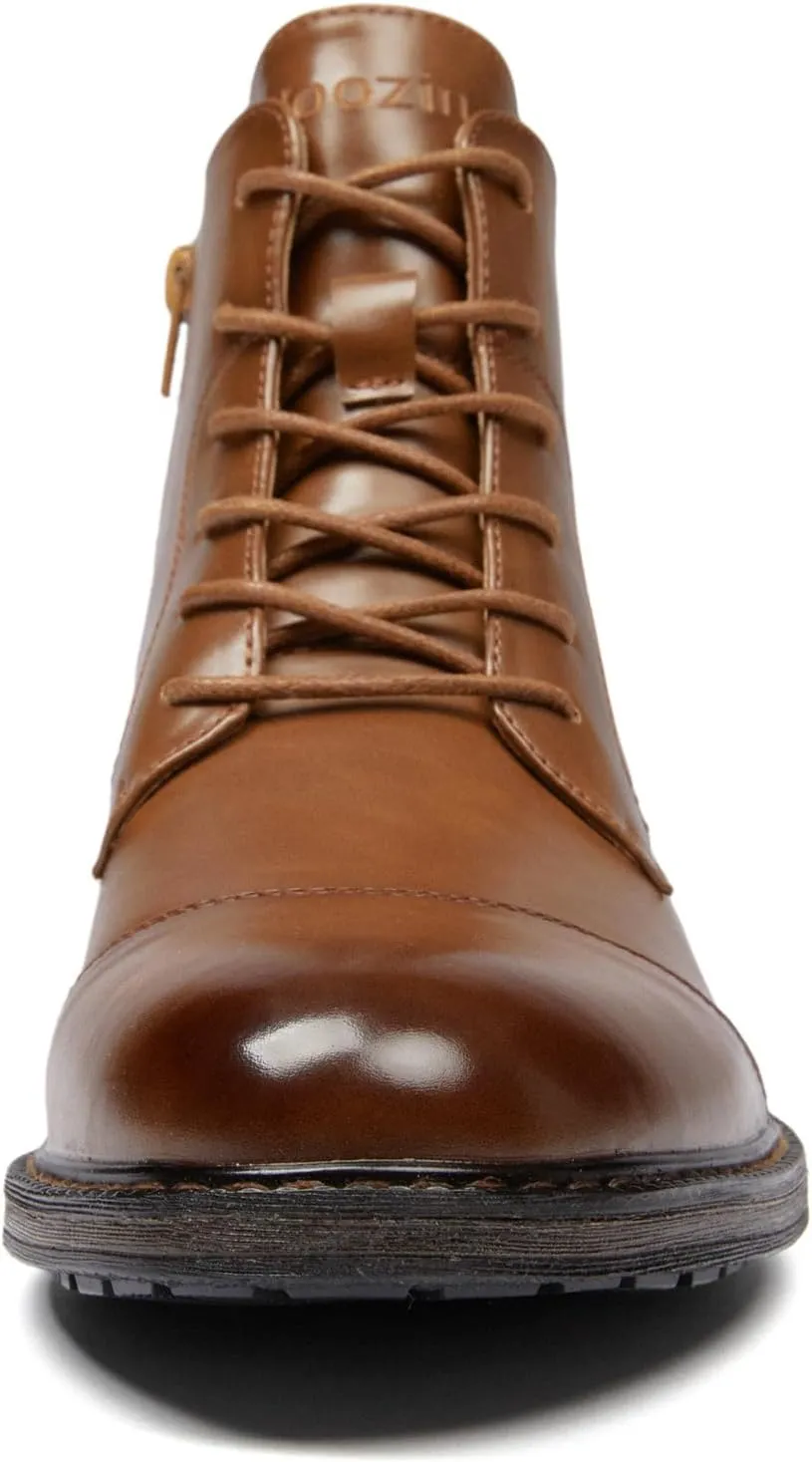 Men's Ankle Boots Lace-Up Dress Shoes, Oxford Business Shoes for Men.
