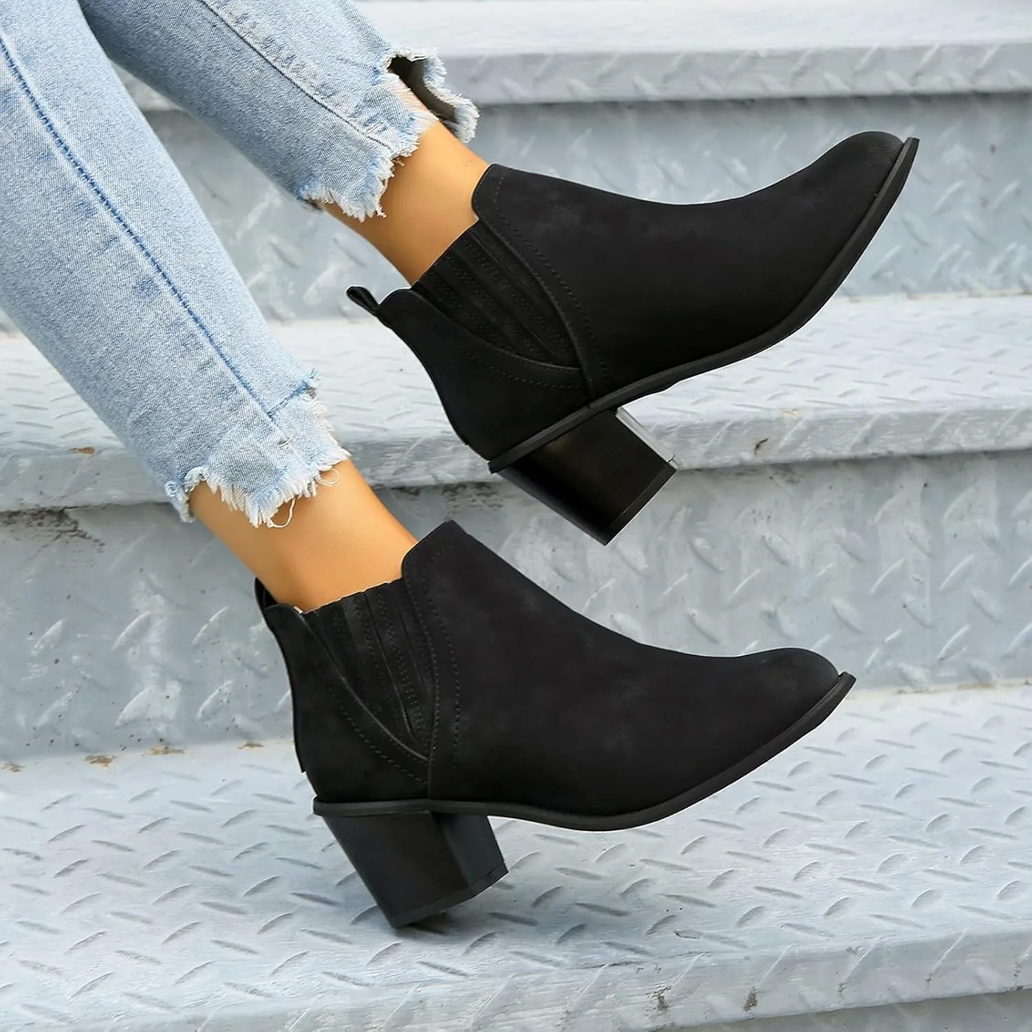 Mens Ankle Boots Women Fall Boots Rhinestone Cowboy Boots Fall Dress Women Leather Ankle Boots for Women Low Heel Wide Width White Ankle Boots for Women Low Heel