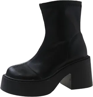 Mens Ankle Boots Womens Boot Leather Booties Cute Black Womens Black Booties and Ankle Boots Boot for Sprained Ankle Right Foot Small