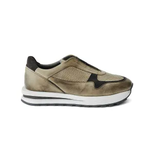 Men's Calf Leather Handmade Sneakers M8014 Men's Calf Leather Handmade Sneakers M8014