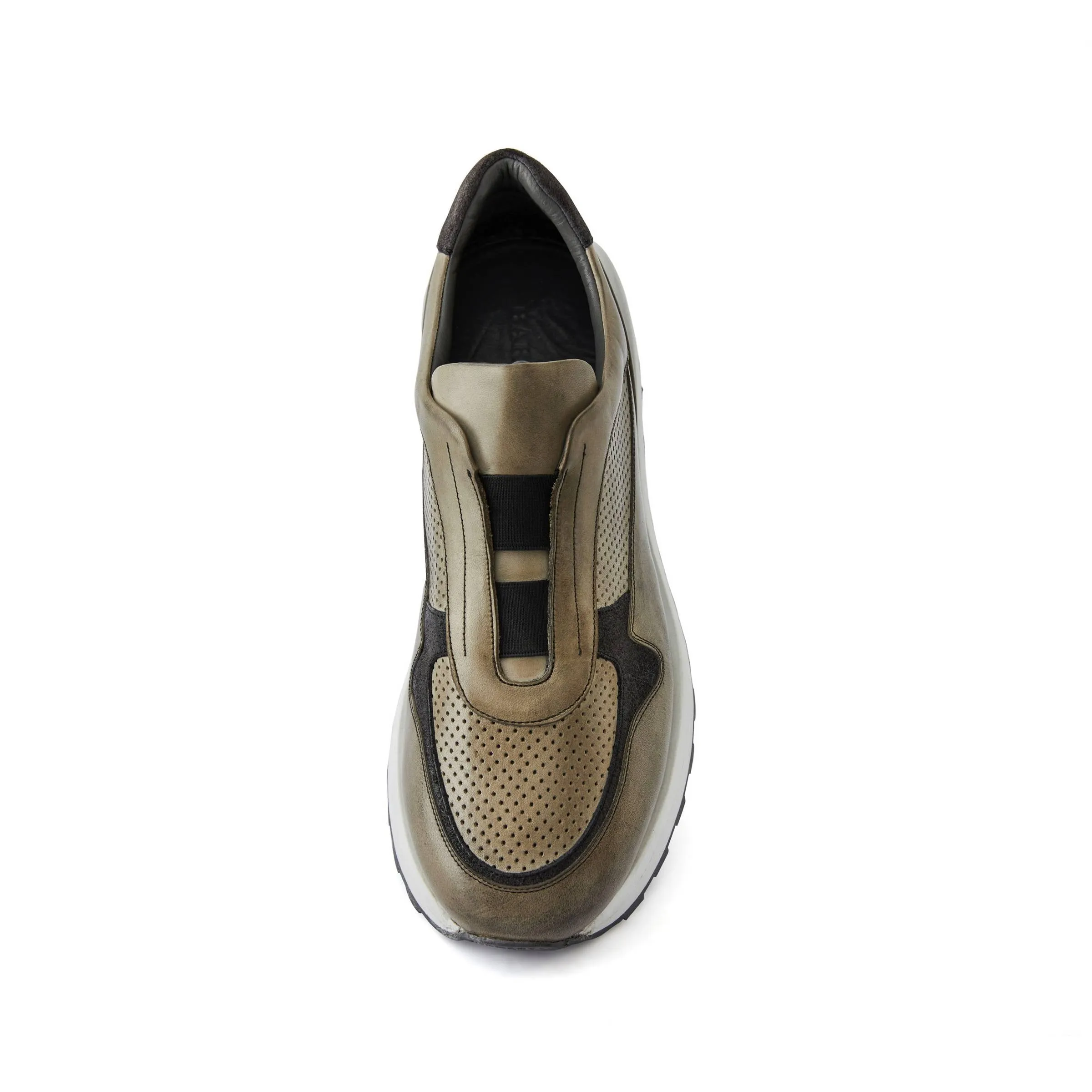 Men's Calf Leather Handmade Sneakers M8014