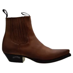 Men's Cowboy Boots Sendra 1692 Brown Leather Cuban Heel