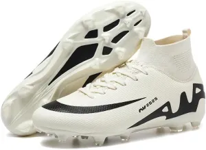 Men's High Top Soccer Shoes AG Long Spikes Men's and Women's High-Top Students Game Sports Training Soccer Cleats Shoes