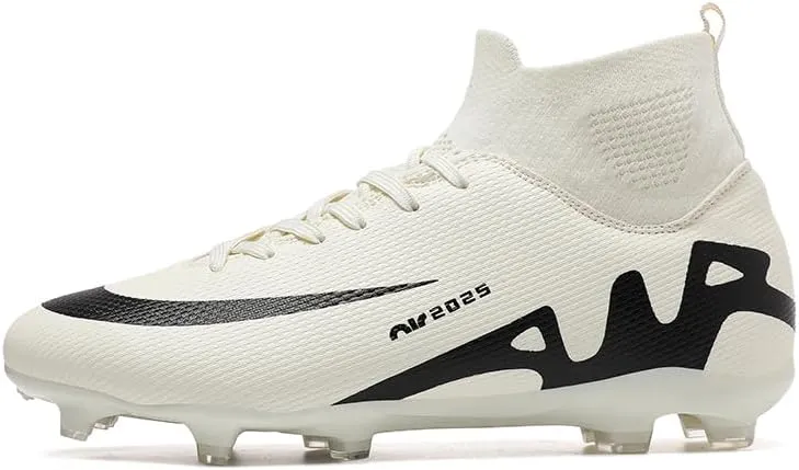 Men's High Top Soccer Shoes AG Long Spikes Men's and Women's High-Top Students Game Sports Training Soccer Cleats Shoes