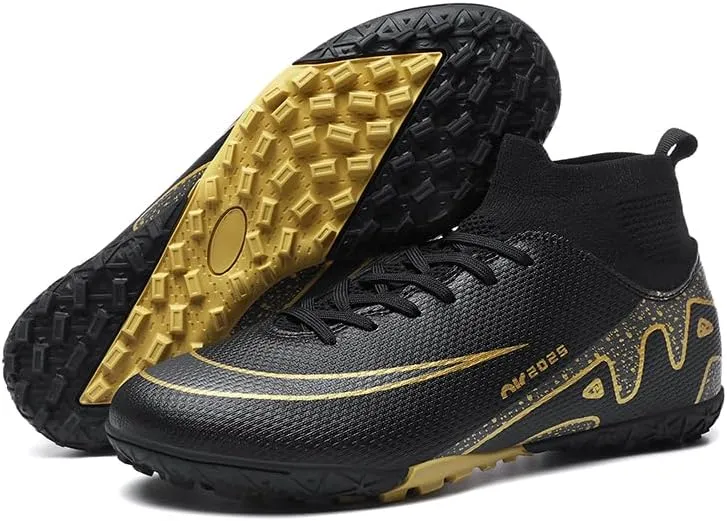 Men's High Top Soccer Shoes, alongside Men's and Women's High-Top Students Game and Sports Training Soccer Cleats Shoes